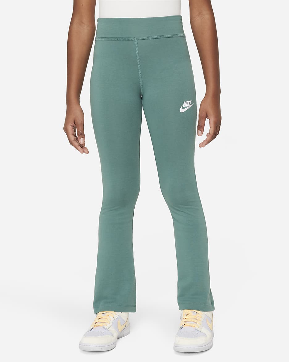 Nike Sportswear Favourites Older Kids' (Girls') Flared Leggings - Bicoastal/White