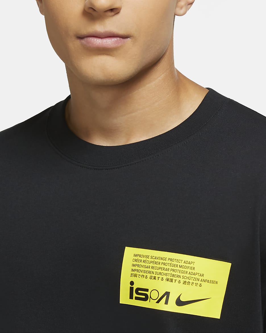 Nike ISPA Men's Long-Sleeve T-Shirt - Black/Opti Yellow