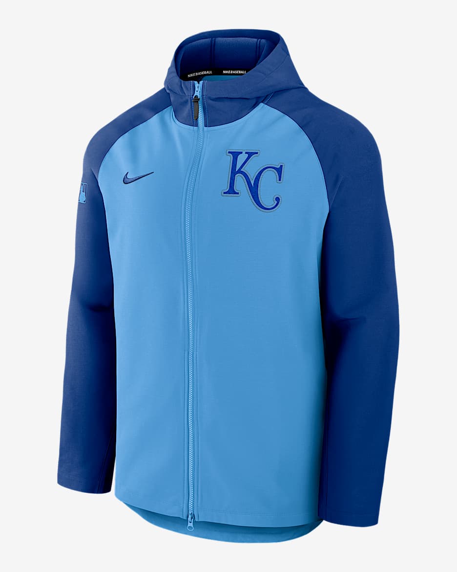 Kansas City Royals Authentic Collection Men’s Nike Therma MLB Full-Zip Jacket - Light Blue