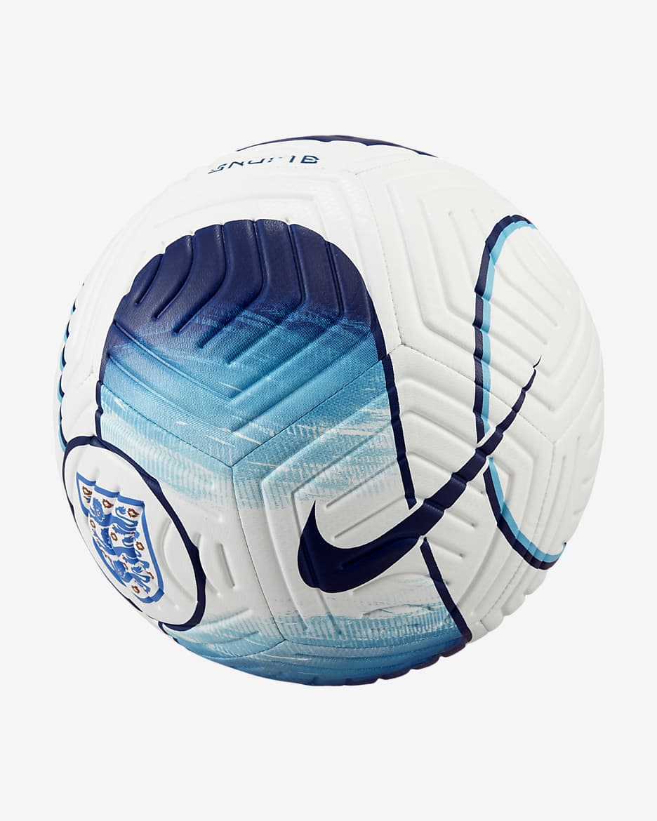 England Strike Soccer Ball - White/Blue Fury/Blue Void