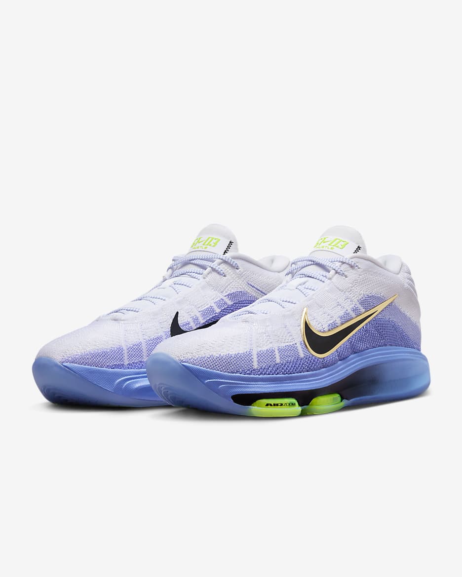 Nike G.T. Hustle 3 kosárlabdacipő - Fehér/Royal Pulse/Volt/Fekete