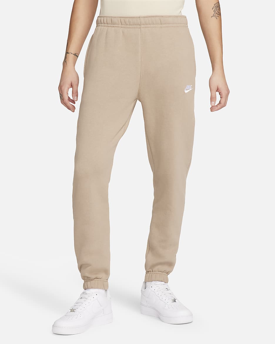 Nike Sportswear Club Fleece Men's Pants - Khaki/Khaki/White
