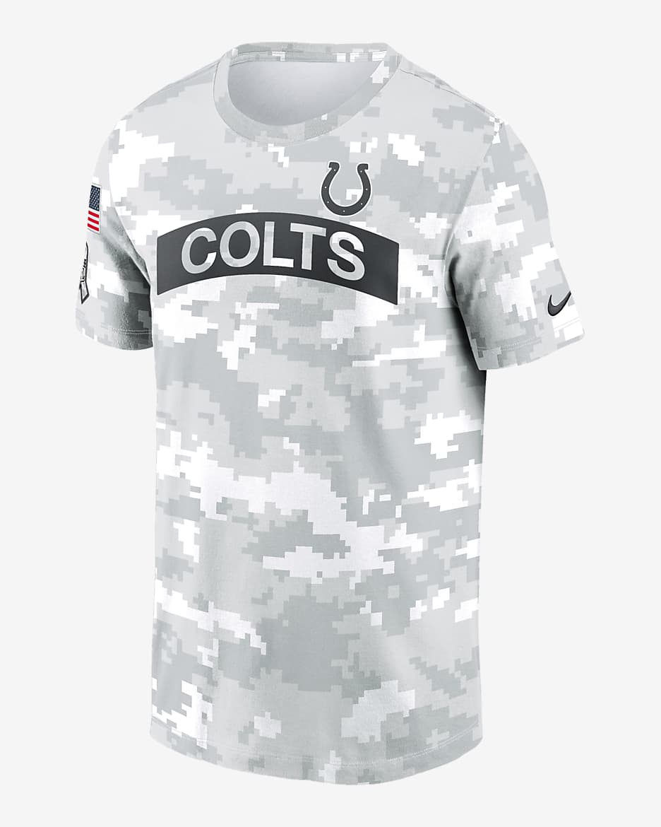 Indianapolis Colts Salute to Service Edge Arch Men's Nike Dri-FIT NFL T-Shirt - White