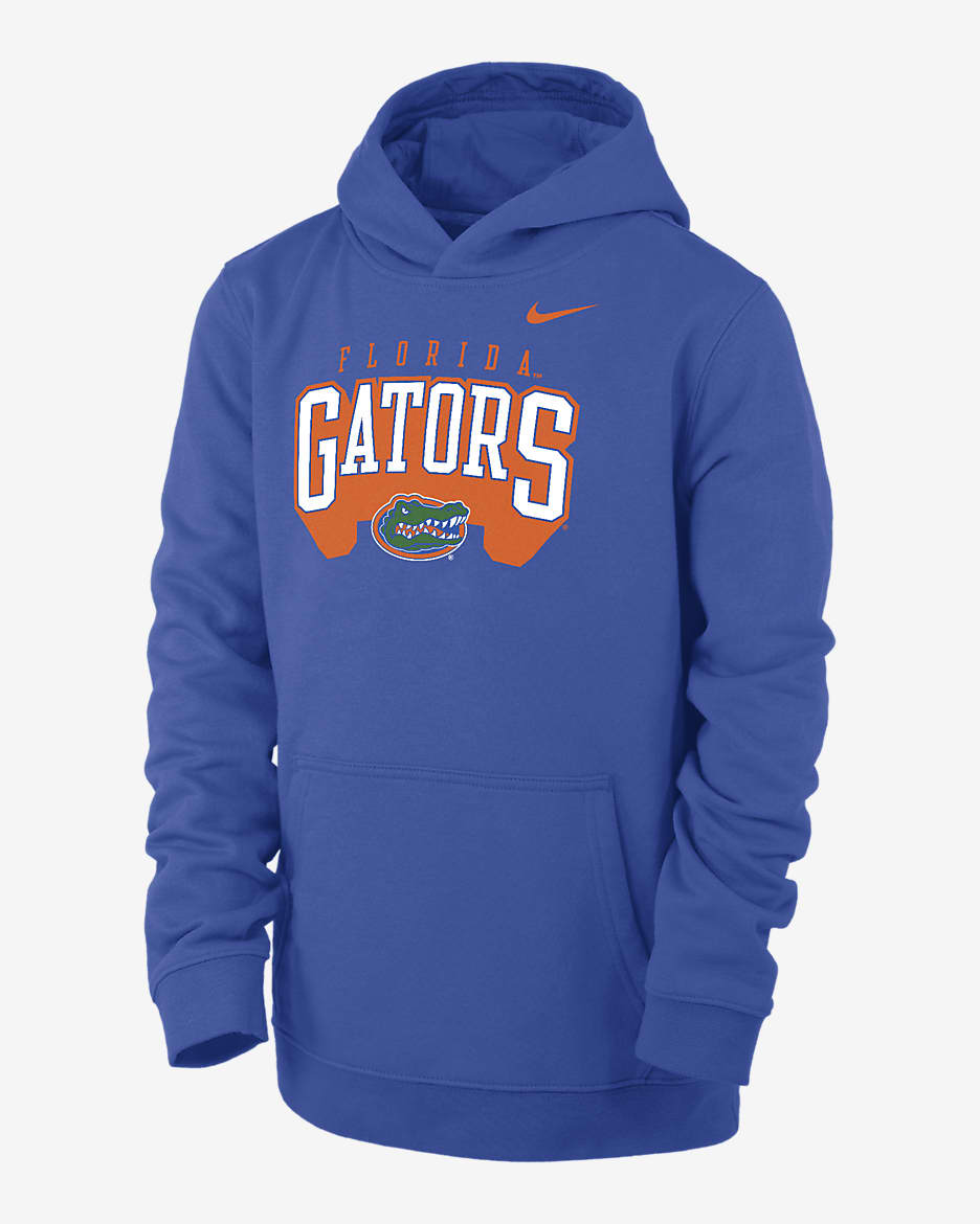 Florida Club Fleece Big Kids' (Boys') Nike College Pullover Hoodie - Game Royal