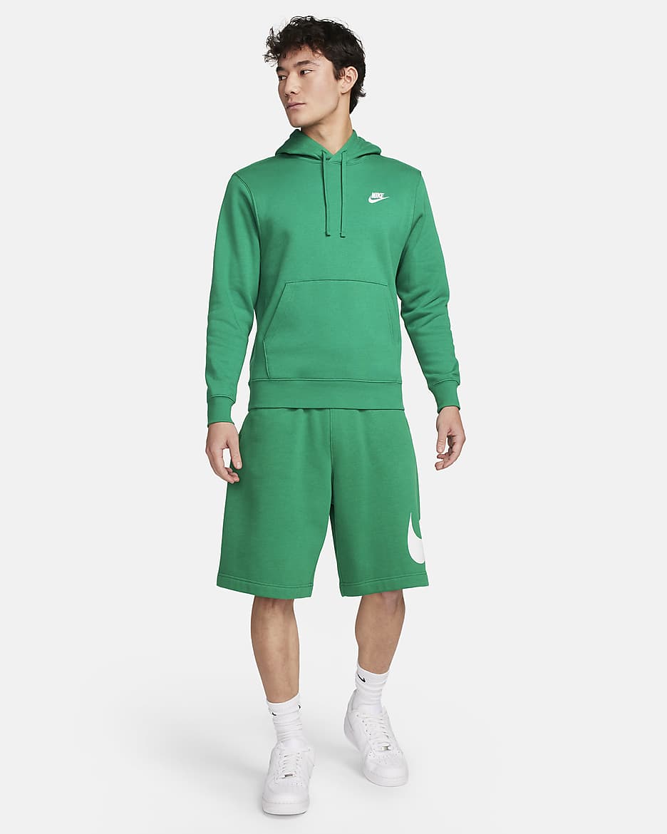 Nike Sportswear Club Fleece Pullover Hoodie - Malachite/Malachite/White