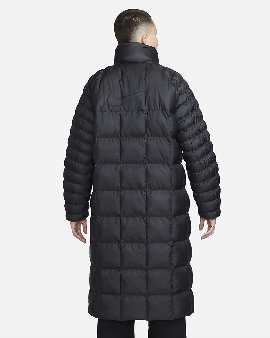 Nike Sportswear Swoosh Puffer PrimaLoft® Therma-FIT oversized damesparka - Zwart/Wit