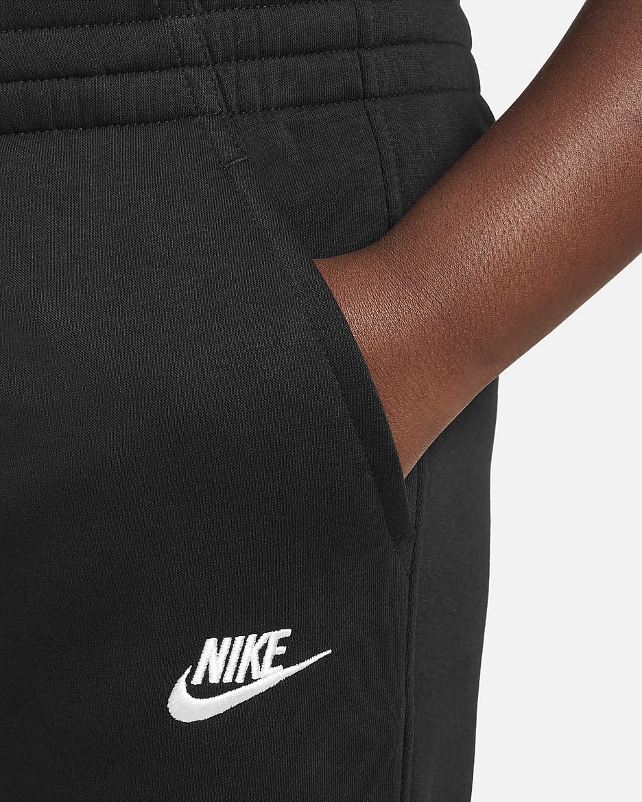 Calças desportivas Nike Sportswear Club Fleece Júnior (tamanhos grandes) - Preto/Branco