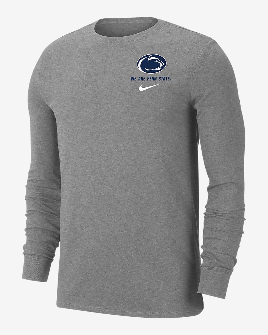 Nike College Dri-FIT (Penn State) Men's Long-Sleeve T-Shirt - Dark Grey Heather