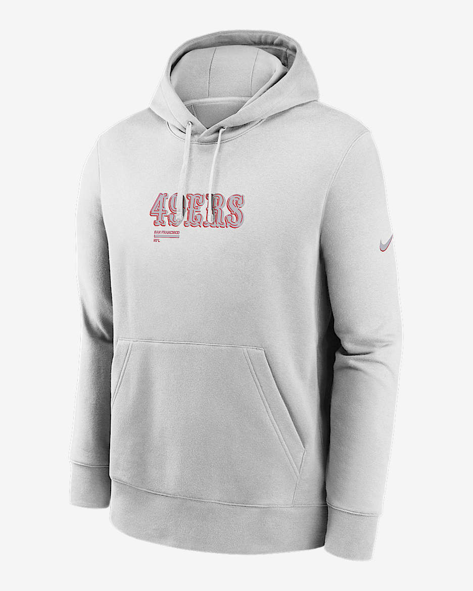 San Francisco 49ers Slot Receiver Club Men's Nike NFL Pullover Hoodie - Grey