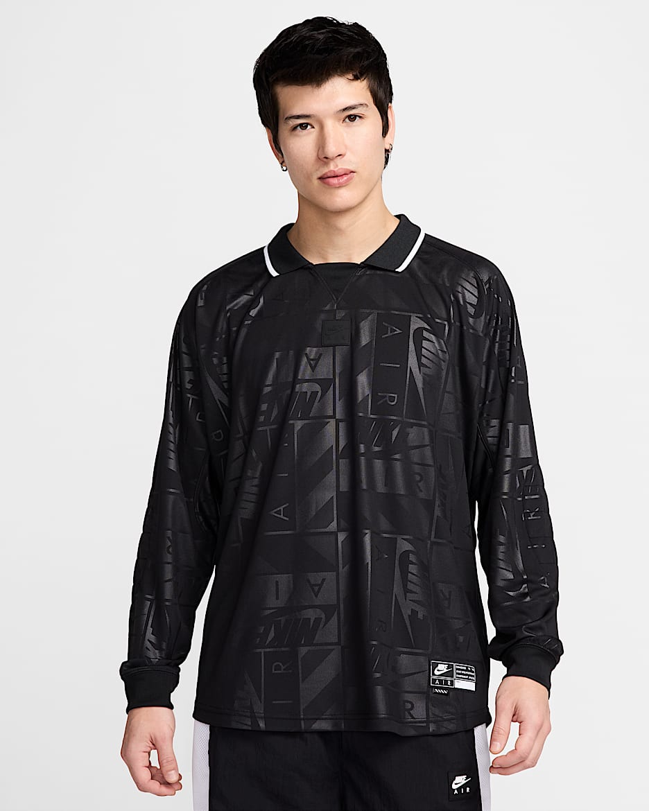 เสื้อแข่งแขนยาวผู้ชาย Nike Air - ดำ/ดำ/ดำ