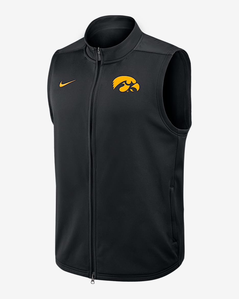 Iowa Victory Men's Nike Therma-FIT College Full-Zip Vest - Black