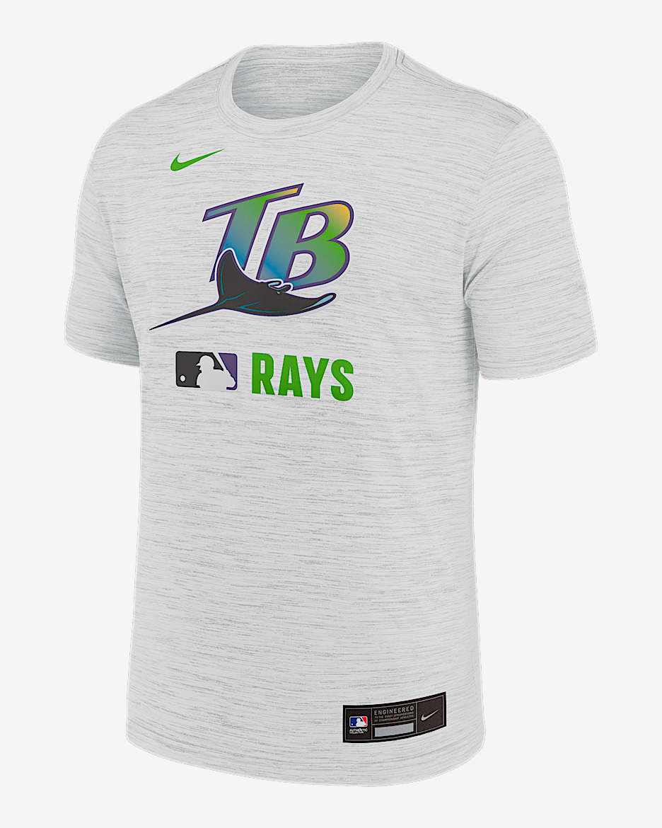 Tampa Bay Rays Authentic Collection Velocity Playera Nike Dri-FIT de la MLB para hombre - Blanco