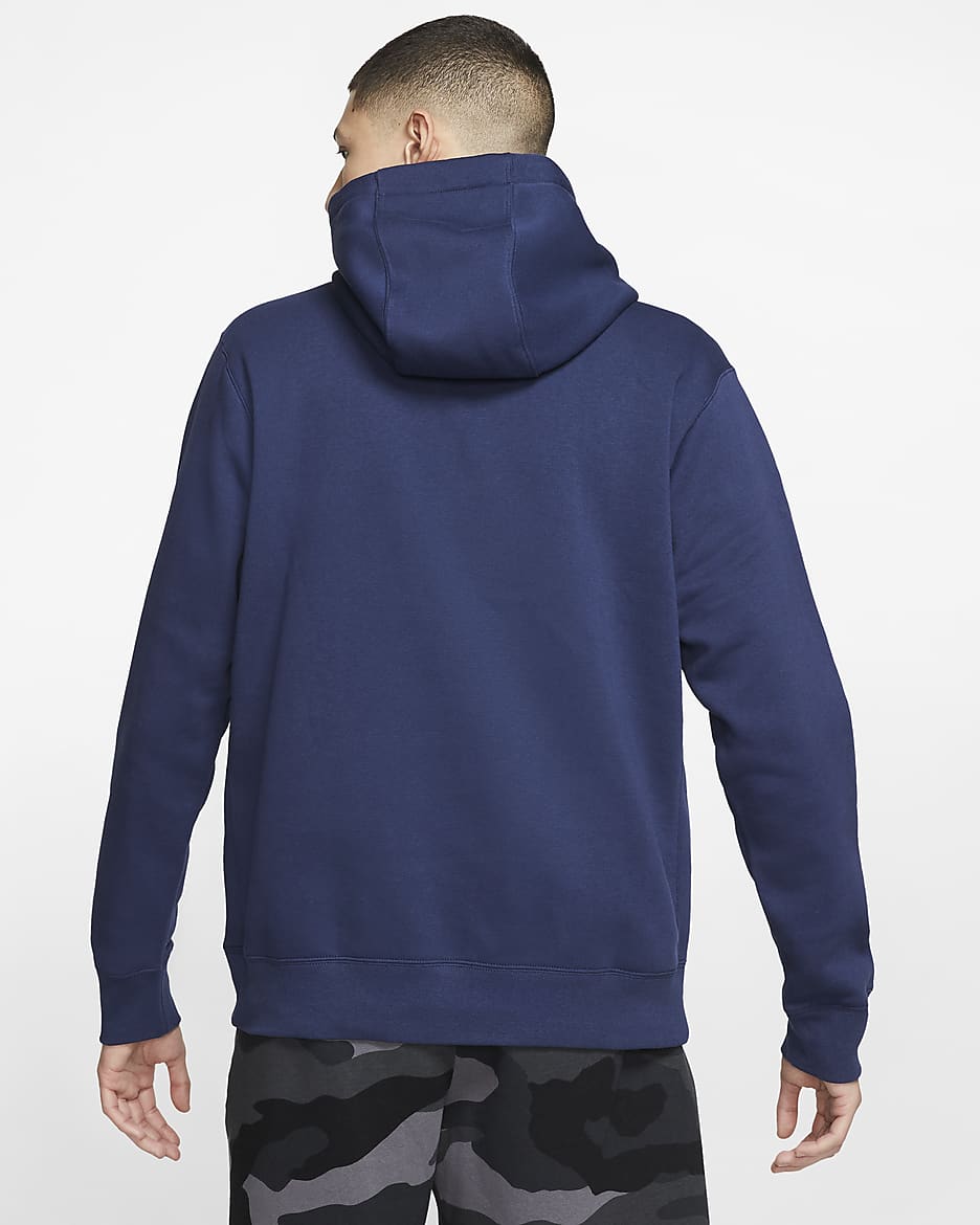 Nike Sportswear Club Fleece Pullover Hoodie - Midnight Navy/Midnight Navy/White