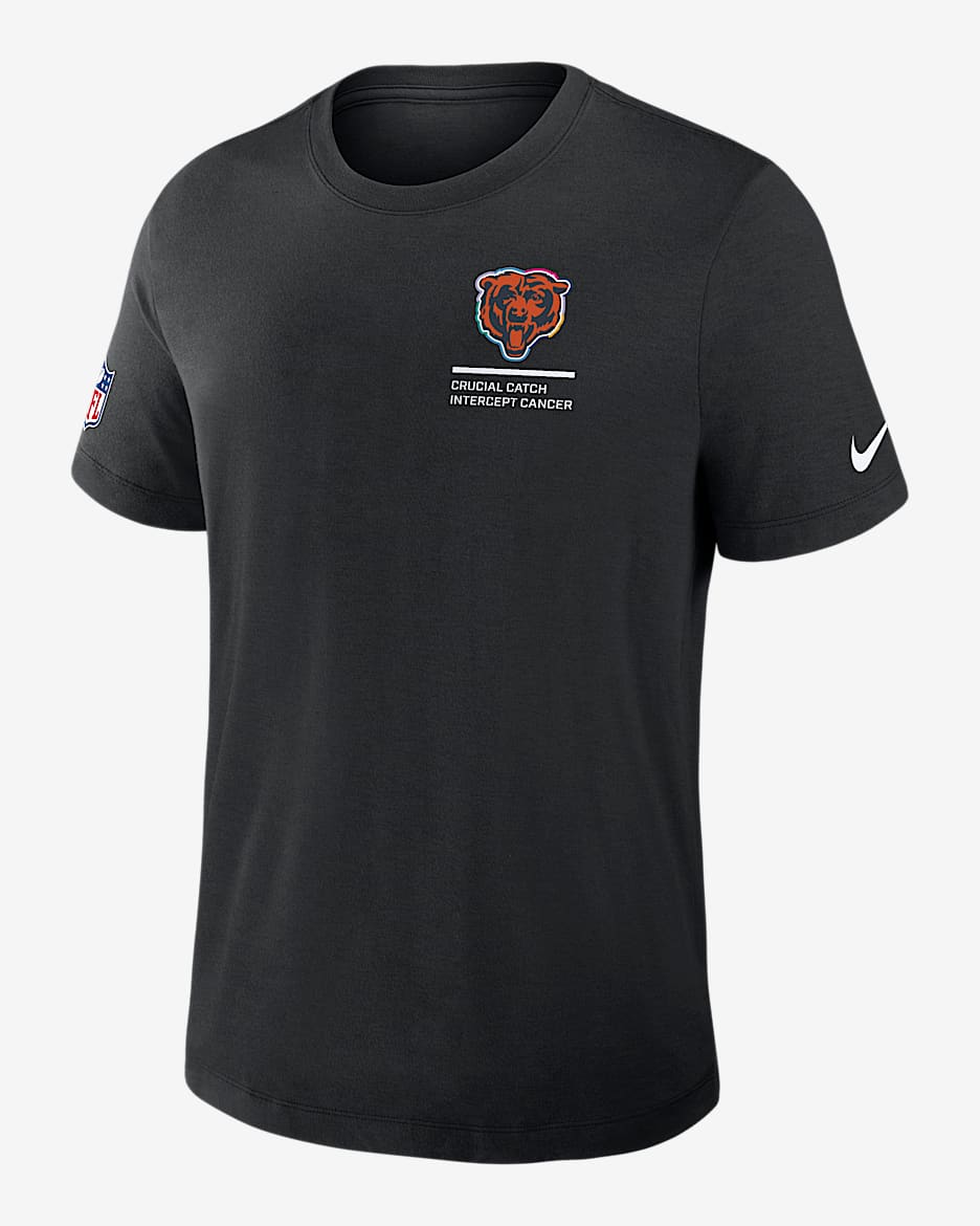 Playera Nike Dri-FIT de la NFL para hombre Chicago Bears Crucial Catch - Negro