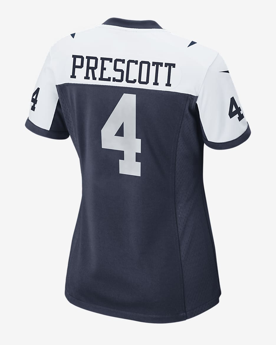 NFL Dallas Cowboys (Dak Prescott) Women's Game Football Jersey - Navy