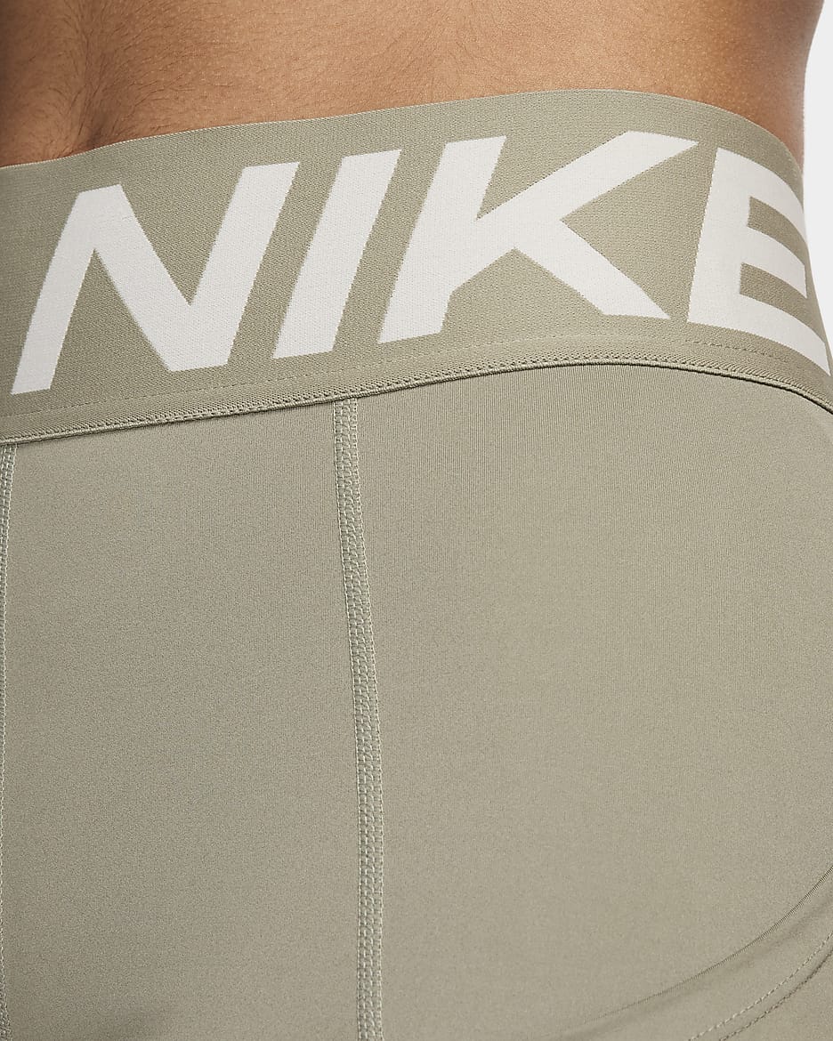 Leggings tiro alto de 7/8 con bolsillos para mujer Nike Pro Sculpt - Militar claro/Blanco