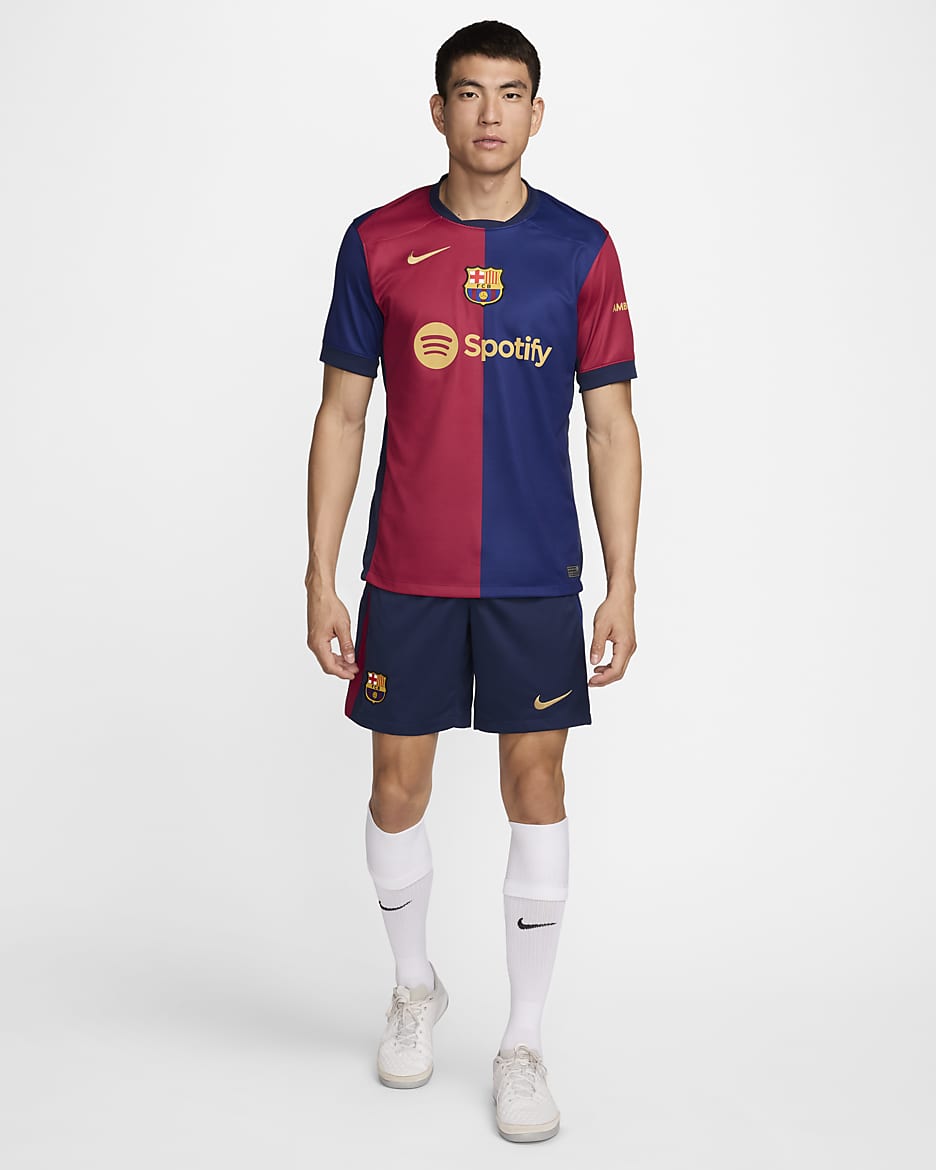 FC Barcelona 2024/25 Stadium Thuis Nike Dri-FIT replicavoetbalshirt voor heren - Deep Royal Blue/Noble Red/Midnight Navy/Club Gold