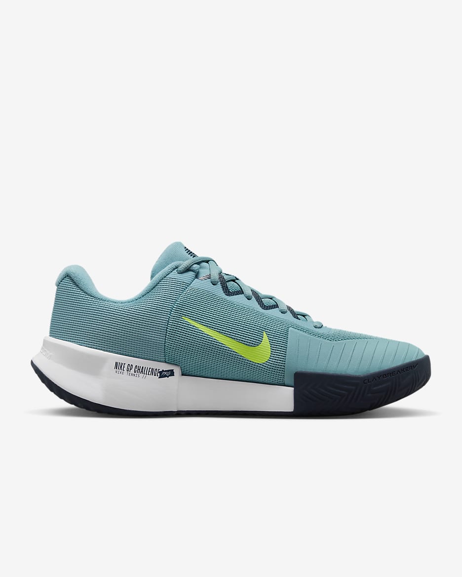 Nike Zoom GP Challenge Pro Men's Clay Court Tennis Shoes - Denim Turquoise/Volt/Armory Navy