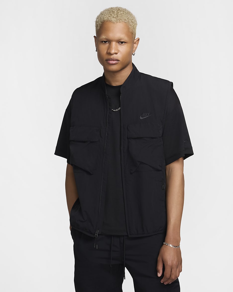 Veste sans manches tissée Nike Tech pour homme - Noir/Noir/Noir