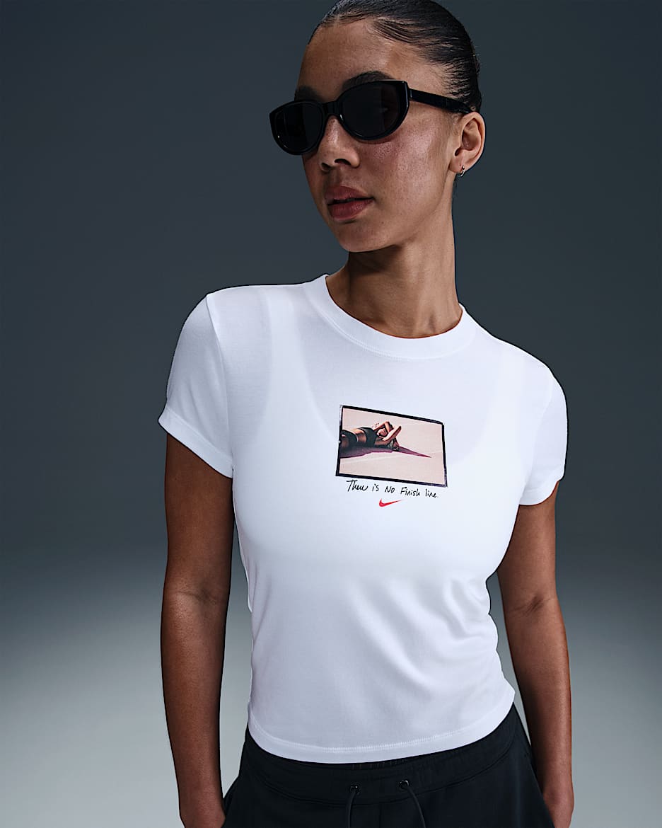 Nike Sportswear Chill Knit Women's Slim Cropped T-Shirt - White