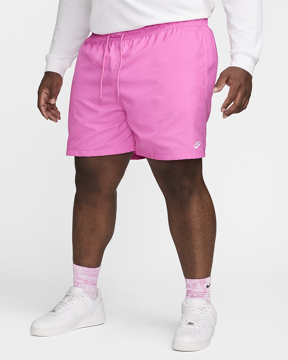 Short Flow tissé Nike Club pour homme - Playful Pink/Blanc