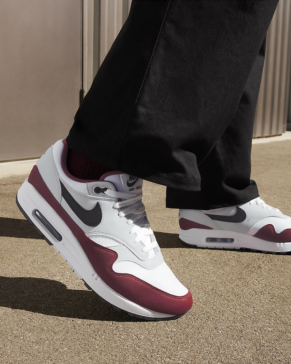 Nike Air Max 1 Men's Shoes - White/Dark Team Red/Pure Platinum/Black