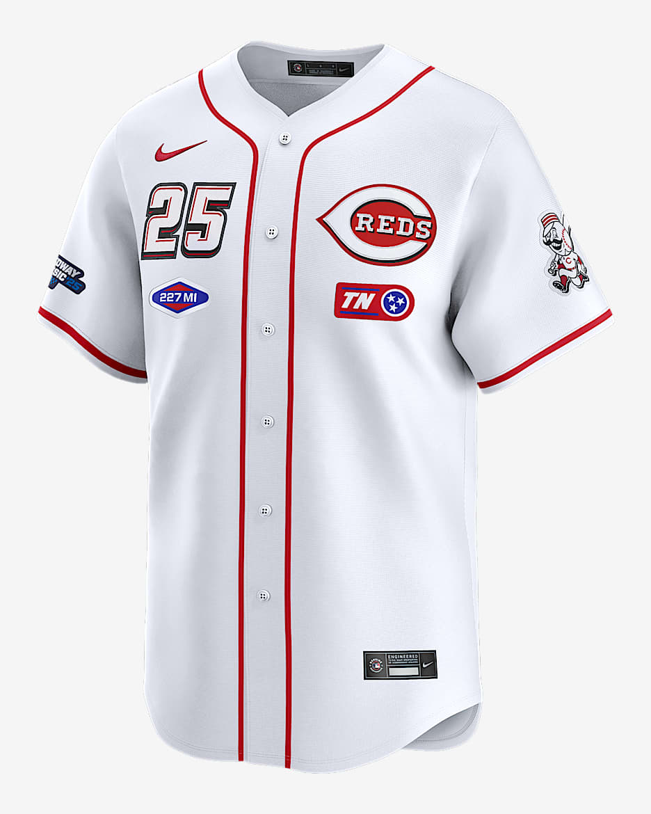 Cincinnati Reds Bristol Men's Nike Dri-FIT ADV MLB Limited Jersey - White