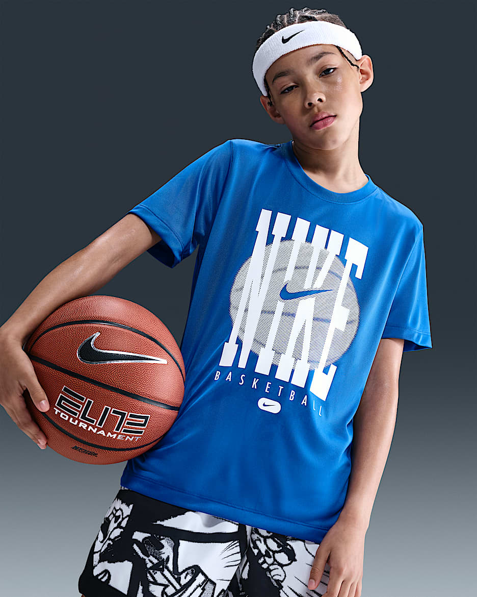 Playera de entrenamiento Dri-FIT para niños talla grande Nike Legend - Azul royal