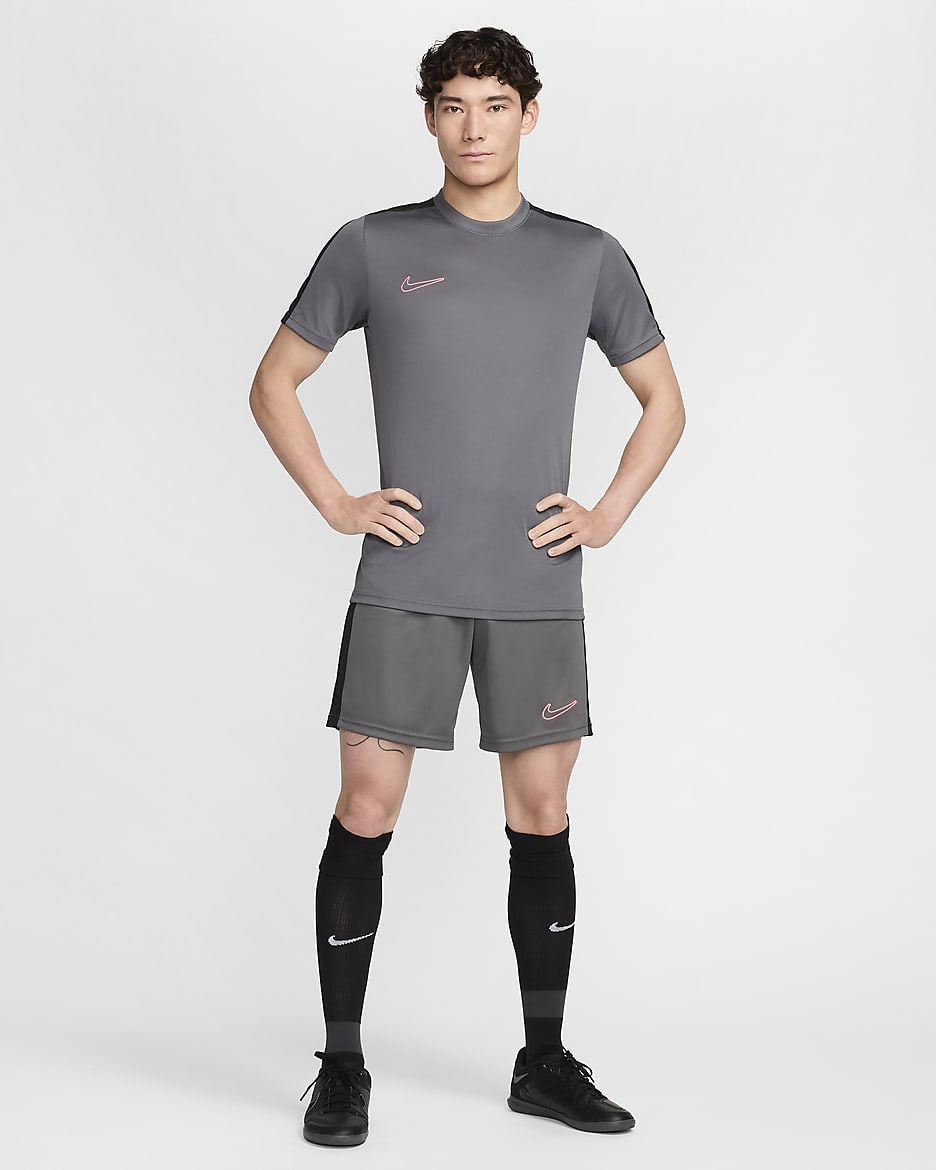 Nike Dri-FIT Academy Men's Soccer Shorts - Iron Grey/Black/Sunset Pulse