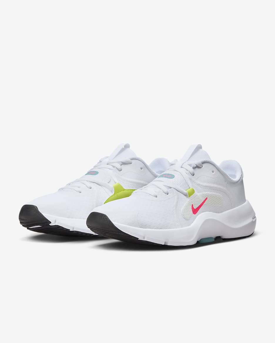 Chaussure d'entraînement Nike In-Season TR 13 pour femme - Blanc/Denim Turquoise/Noir/Hot Punch