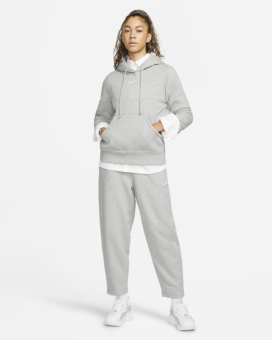 Sweat à capuche Nike Sportswear Phoenix Fleece pour femme - Dark Grey Heather/Sail