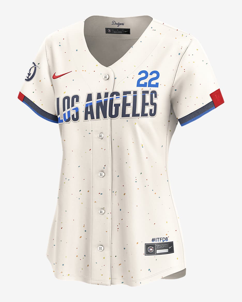 Clayton Kershaw Los Angeles Dodgers City Connect Women's Nike Dri-FIT ADV MLB Limited Jersey - Cream