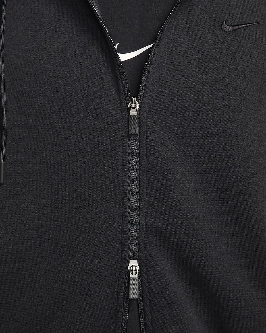 Nike Primary Men's Dri-FIT UV Full-Zip Versatile Hoodie - Black/Black