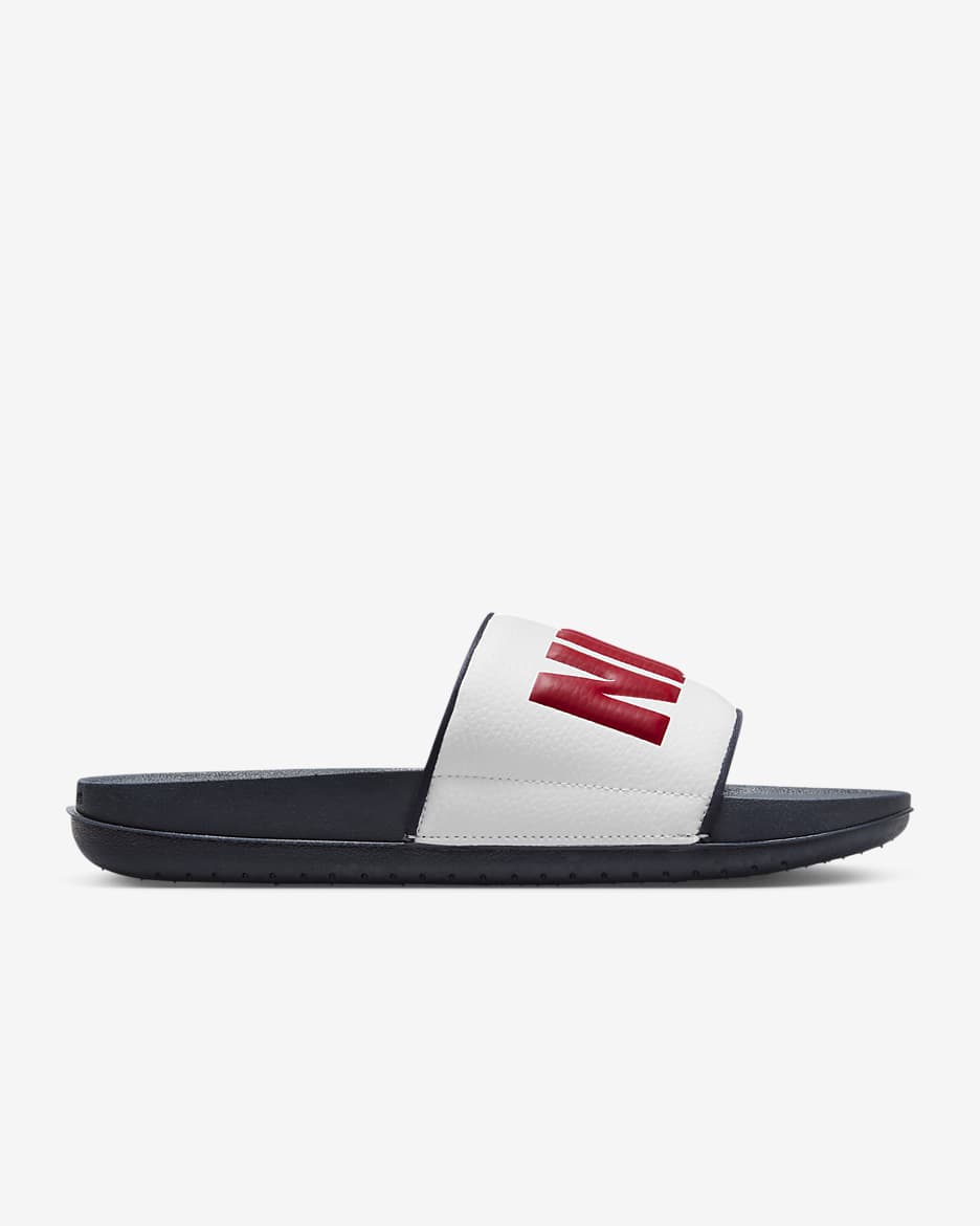 Nike Offcourt Men's Slides - White/Obsidian/Gym Red