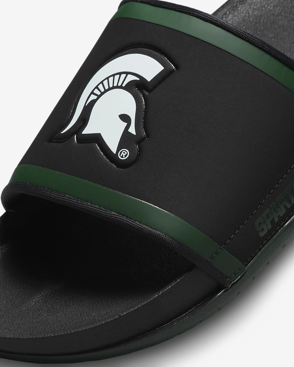 Nike Offcourt (Michigan State) Slide - Black/Pro Green/White