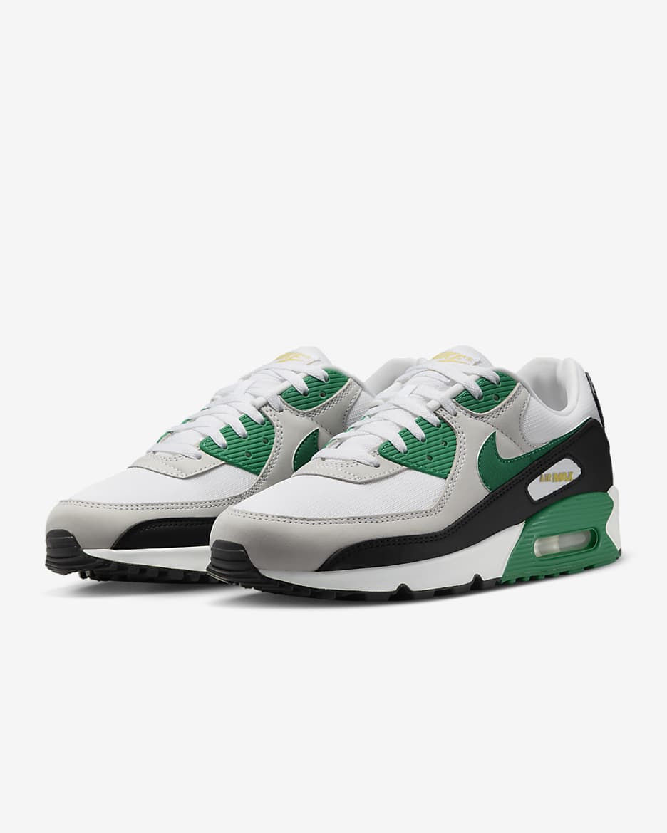 Nike Air Max 90 Men's Shoes - White/Black/Malachite/Malachite