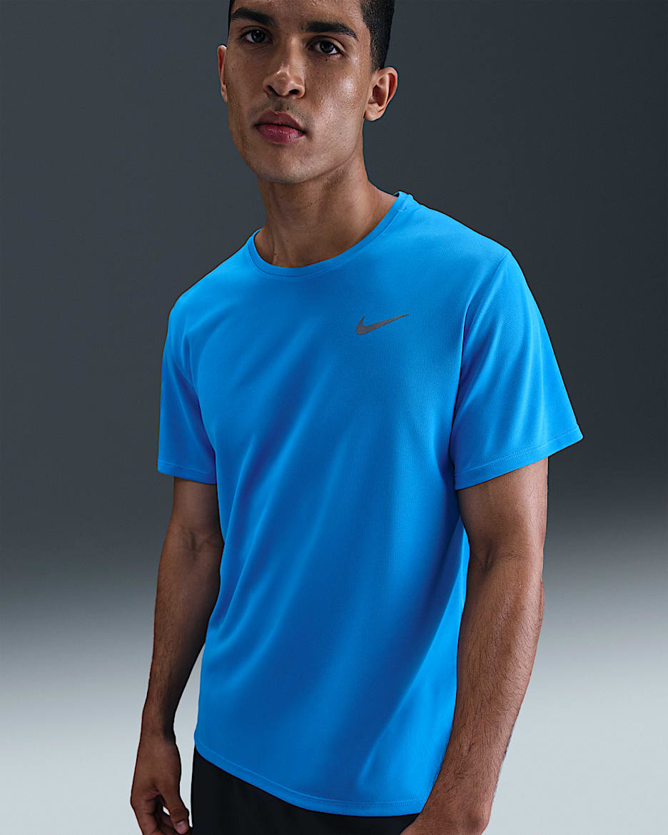 Nike Miler Men's Dri-FIT UV Short-Sleeve Running Top - Blue Hero