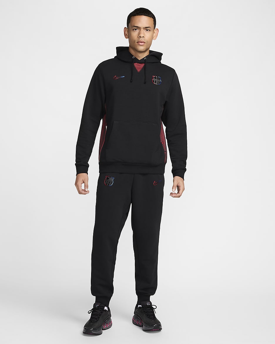 Pantalon de foot fuselé Nike Dri-FIT FC Barcelona Standard Issue Extérieur pour homme - Noir/Noir