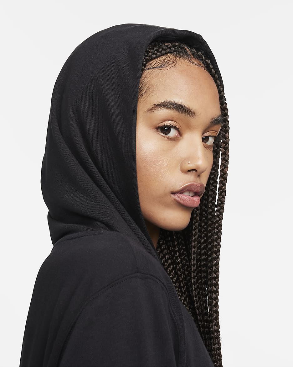 Nike Sportswear Chill Terry Women's Loose Full-Zip French Terry Hoodie - Black/Sail