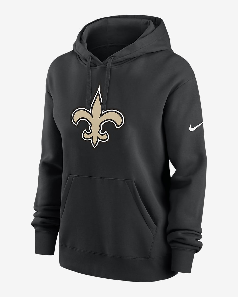 Sudadera con gorro sin cierre Nike de la NFL para mujer New Orleans Saints Club - Negro
