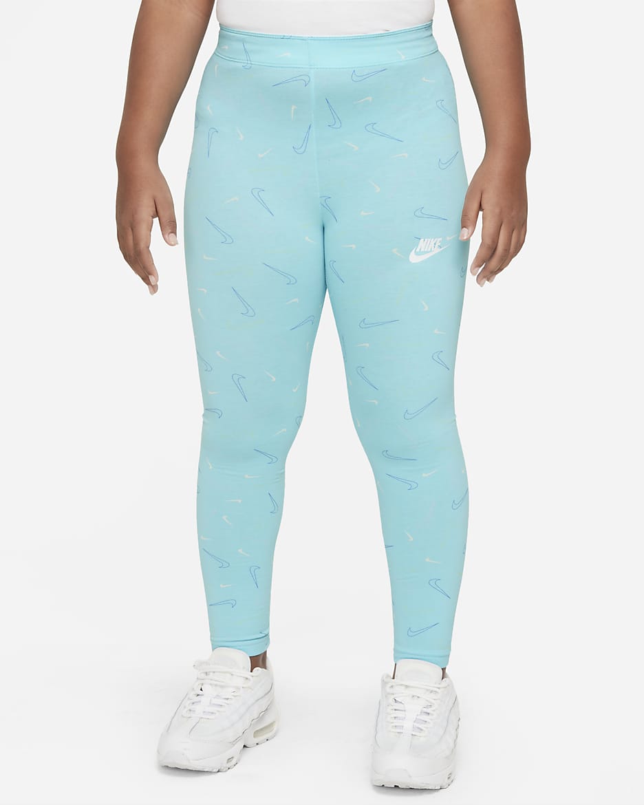 Leggings estampados para niña talla grande Nike Sportswear Favorites (talla extendida) - Copa/Blanco