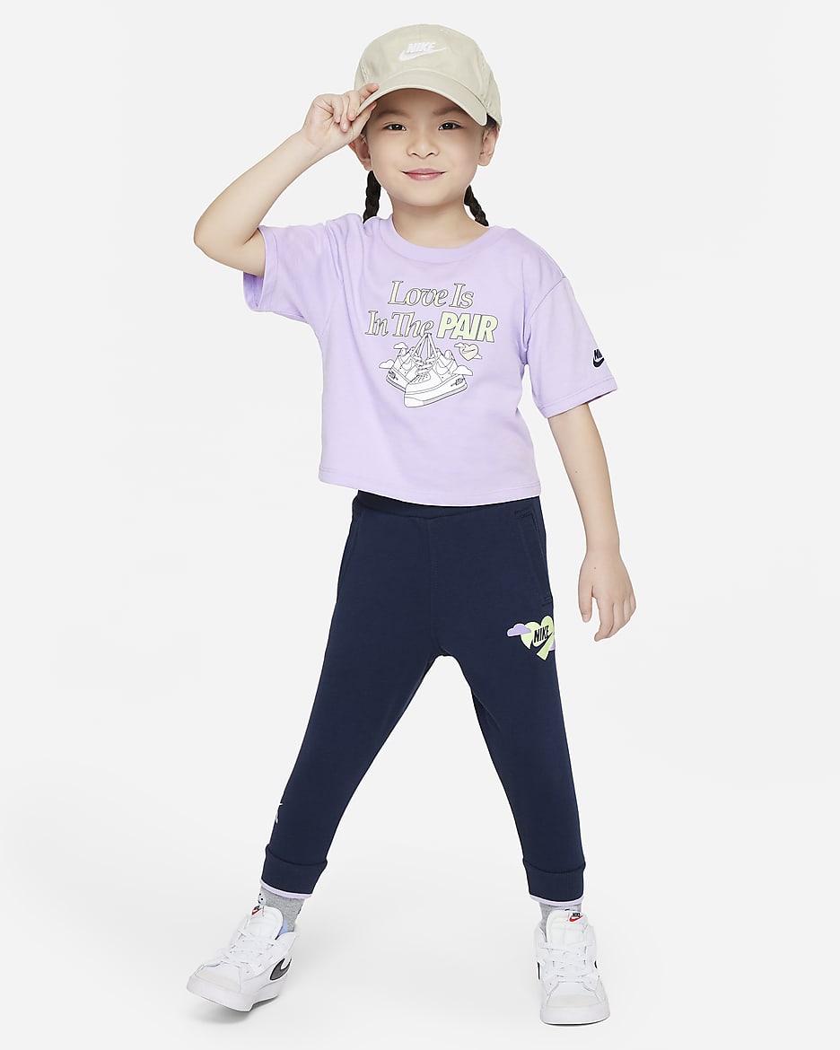 Playera infantil Nike Sweet Swoosh - Flor de lila