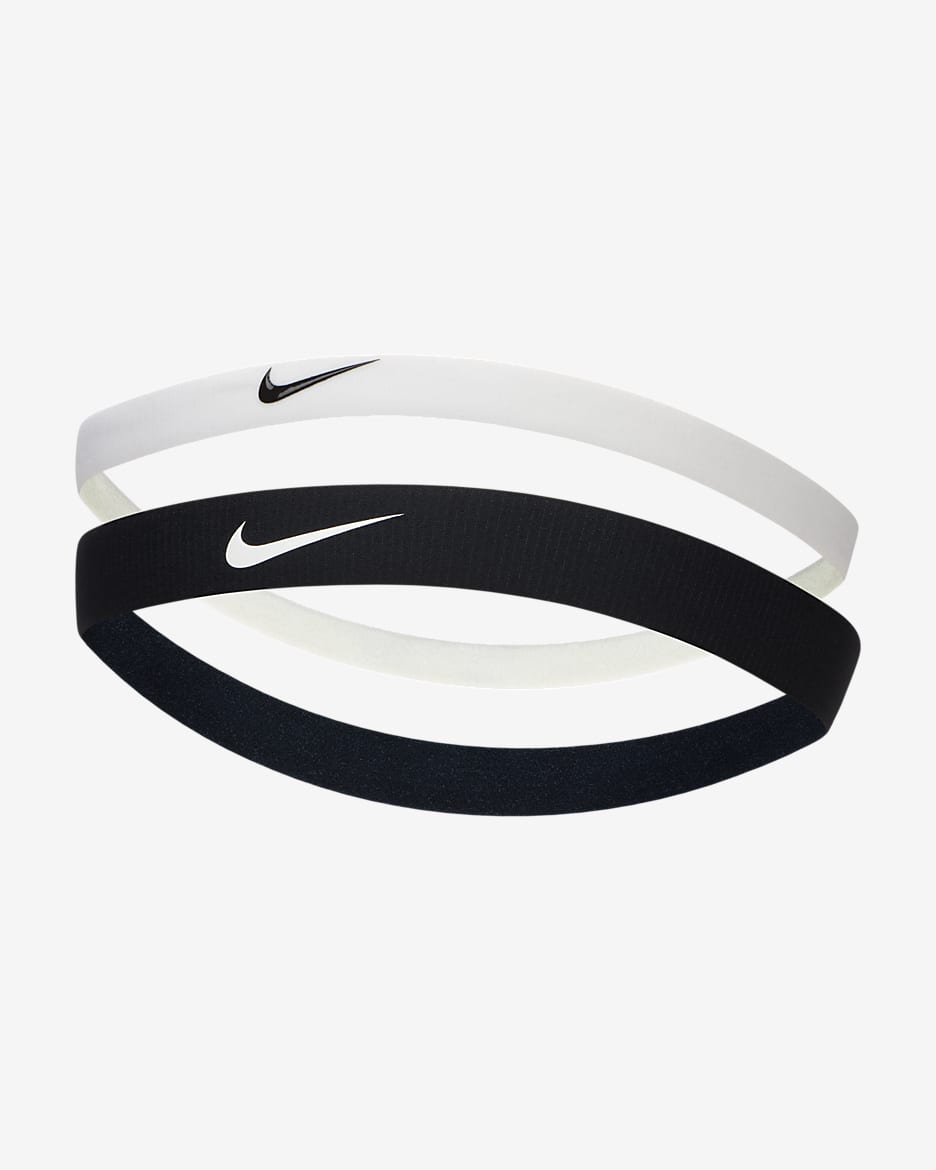 Nike Flex Headband (2 Pack) - Black/White/Black