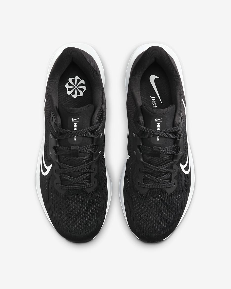 Tenis de correr en pavimento para mujer Nike Quest 6 - Negro/Gris hierro/Blanco