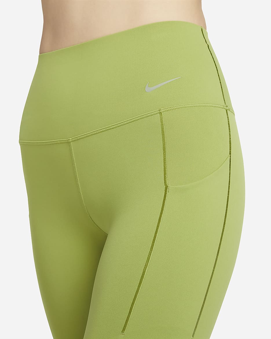 Nike Universa Women's Medium-Support High-Waisted Leggings with Pockets - Pear/Black