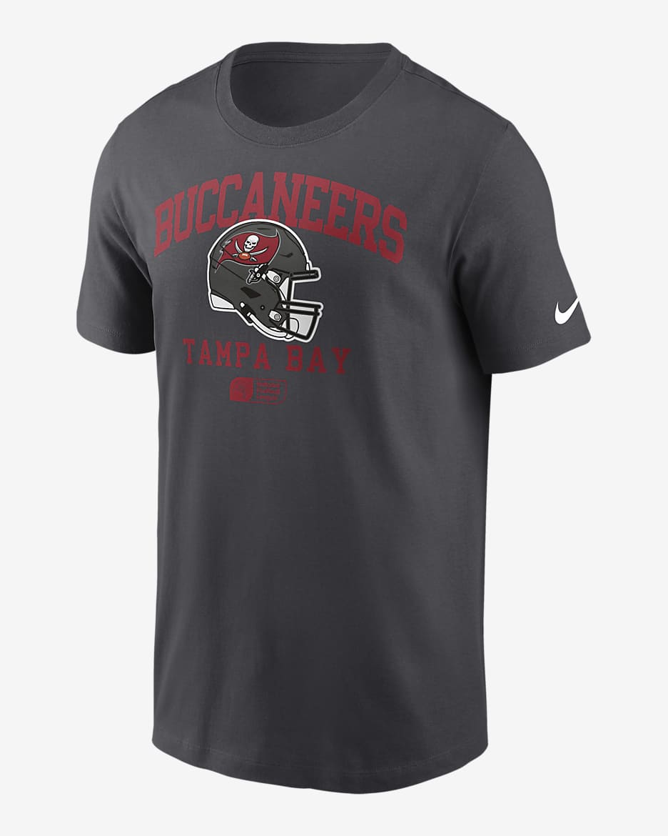 Playera Nike de la NFL para hombre Tampa Bay Buccaneers Helmet Essential - Antracita