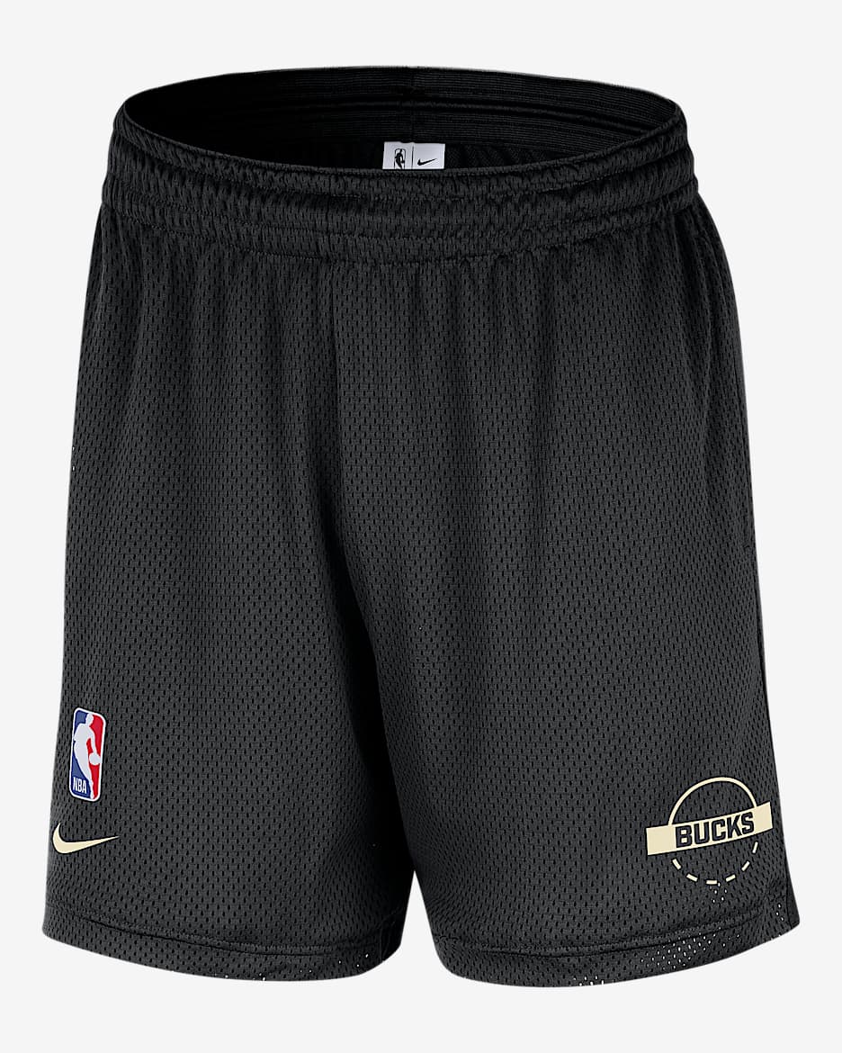Milwaukee Bucks Pantalons curts de malla Nike NBA - Home - Negre/Flat Opal