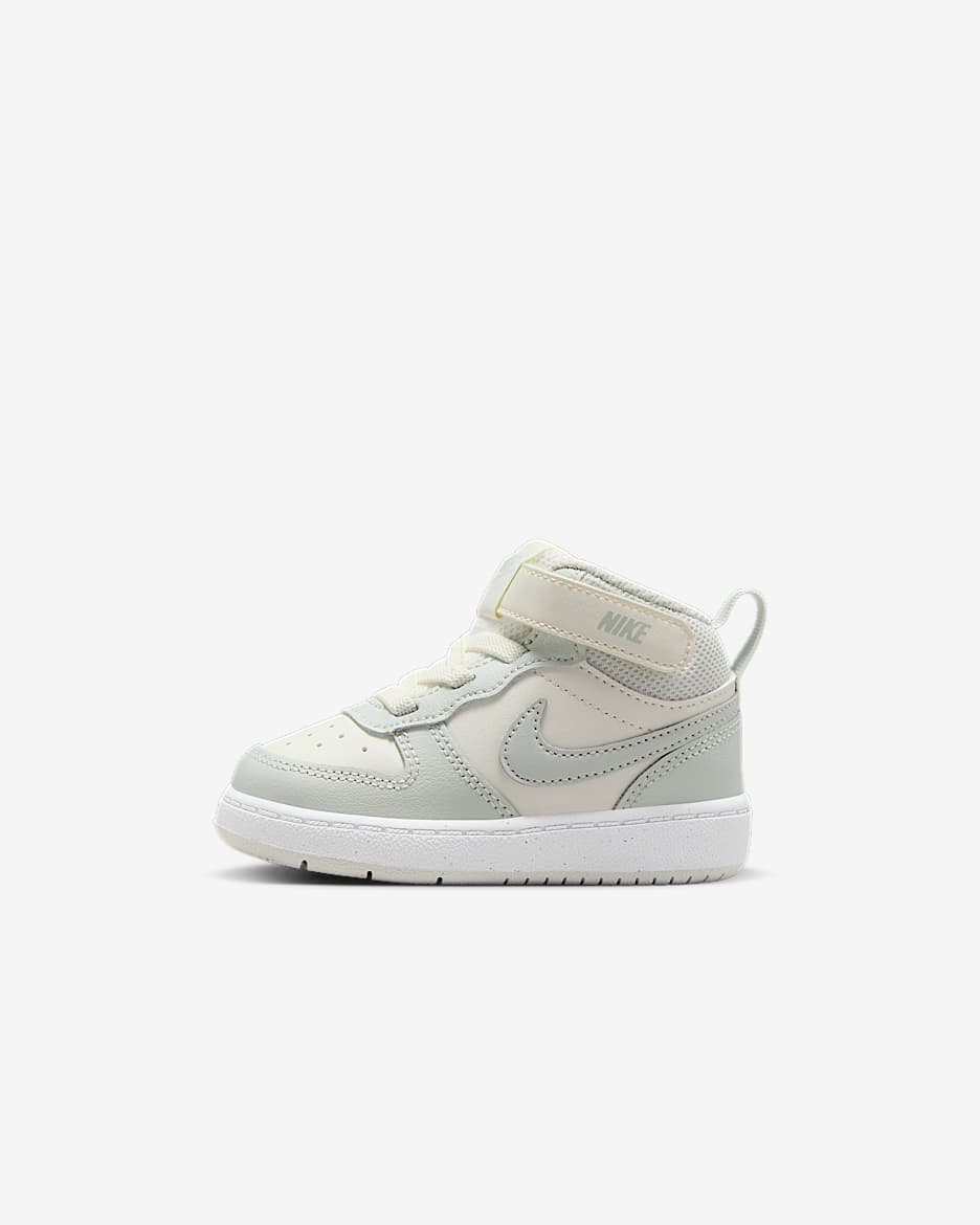 Tenis para bebé e infantil Nike Court Borough Mid 2 - Vela/Blanco/Plata claro