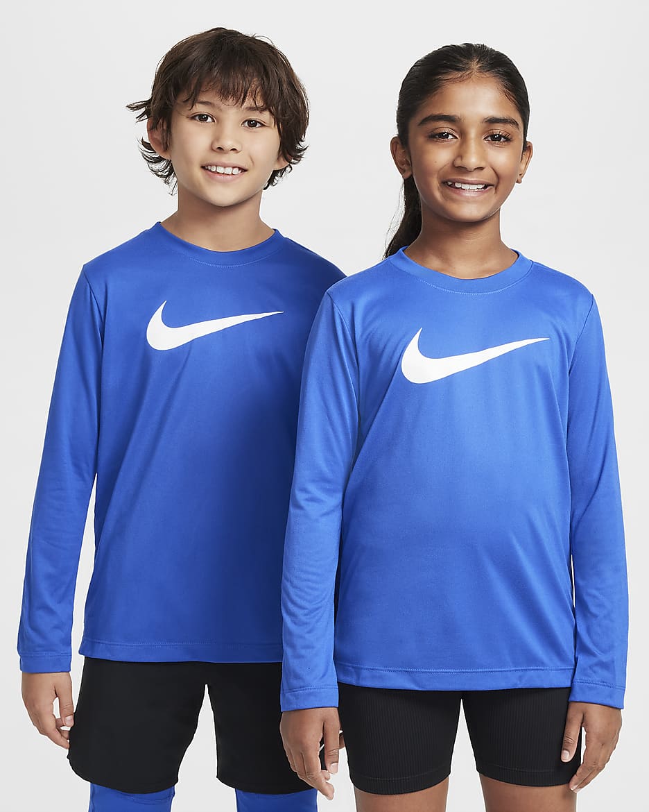 Playera de manga larga Dri-FIT para niño talla grande Nike Legend - Royal juego