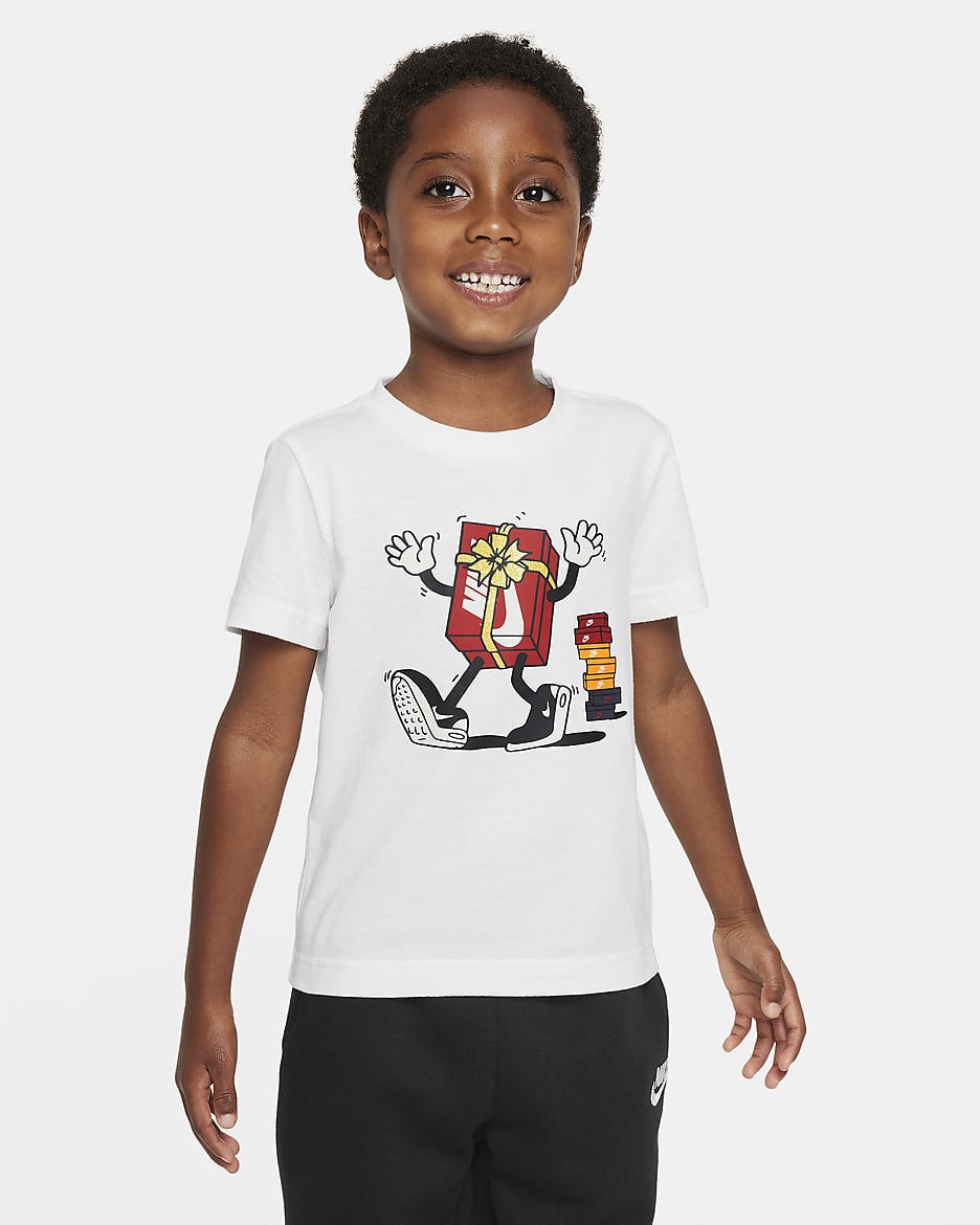 Playera infantil Nike Gift Boxy Tee - Blanco